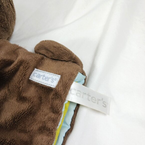 Carter's Baby Soft Book Brown Monkey Plush Stuffed Animal Rattle Crinkle Pages - Picture 8 of 8